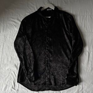 Coofandy Black Floral Shirt